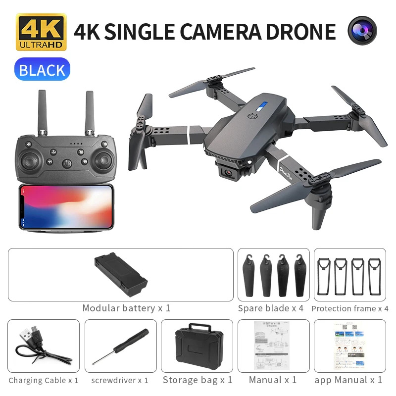 E88 ProIntelligent Opvouwbare  - Drone Camera 4K recensie en prijs